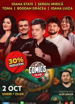 Stand-up cu Toma, Mirica, Dracea, Ioana State și Ioana Luiza la ComicsClub!