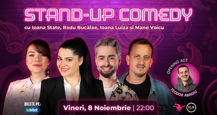 The Fool: Stand-up comedy cu Radu Bucalae, Ioana State, Mane Voicu și Ioana Luiza