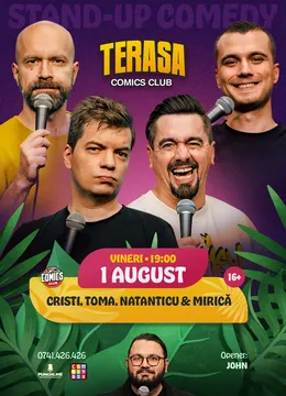 Stand-up cu Cristi Popesco, Toma, Natanticu și Mirică pe Terasa ComicsClub!