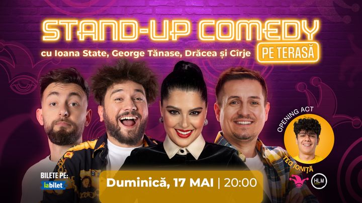 The Fool Terasa: Stand-up comedy cu Ioana State, George Tănase, Drăcea și Cîrje