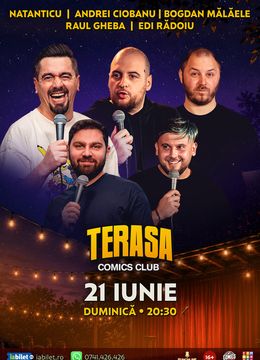 Stand-up cu Natanticu, Raul, Ciobanu, Mălăele și Edi pe Terasa ComicsClub!