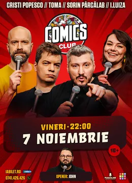 Stand-up cu Cristi Popesco, Toma, Sorin și Ioana Luiza la ComicsClub!
