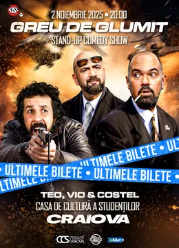 Craiova: Greu de glumit cu Teo, Vio și Costel | Stand Up Comedy Show