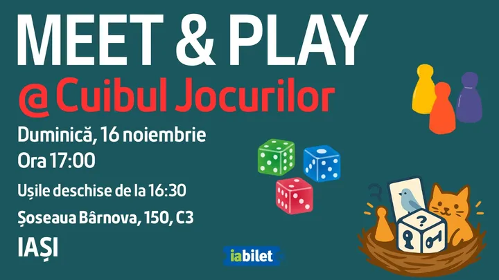 Iași: Meet&Play @Cuibul Jocurilor