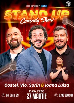 Stand-up Comedy cu Vio, Costel, Sorin Pârcălab - Ioana Luiza la Club 99