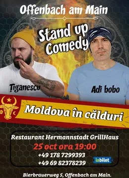 Offenbach am Main: Stand-up comedy cu Tiganescu si Adi Bobo | Moldova in calduri