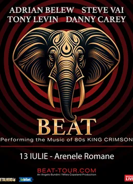 BEAT - Danny Carey (Tool), Steve Vai, Adrian Belew, Tony Levin (King Crimson)