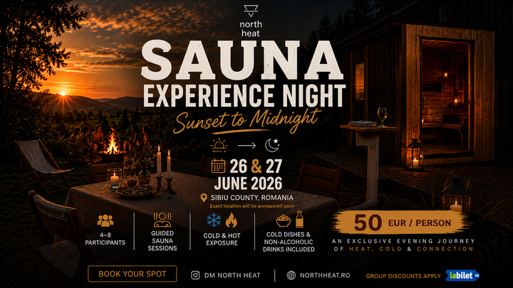 Sibiu: Sauna Experience Night | From Sunset to Midnight