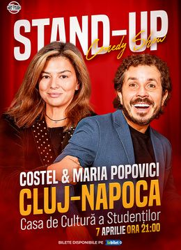 Cluj-Napoca: Costel și Maria Popovici - Stand Up Comedy Show | ORA 21:00
