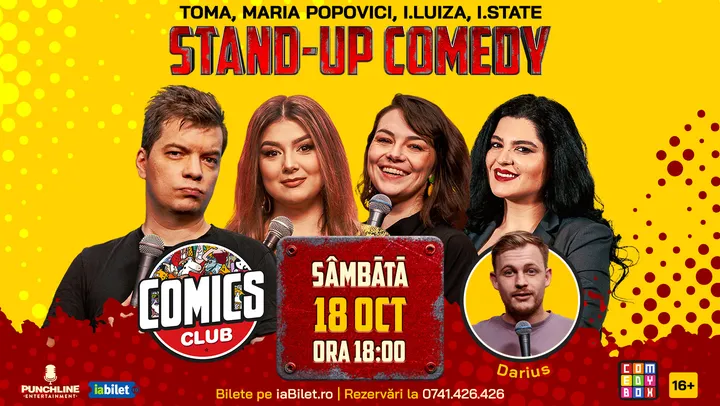 Stand-up cu Toma, Maria, Ioana State și Ioana Luiza la Comics Club!