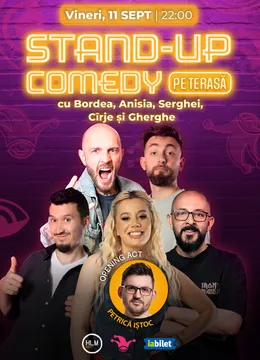 The Fool Terasa: Stand-up comedy cu Bordea, Gherghe, Anisia, Serghei și Cîrje