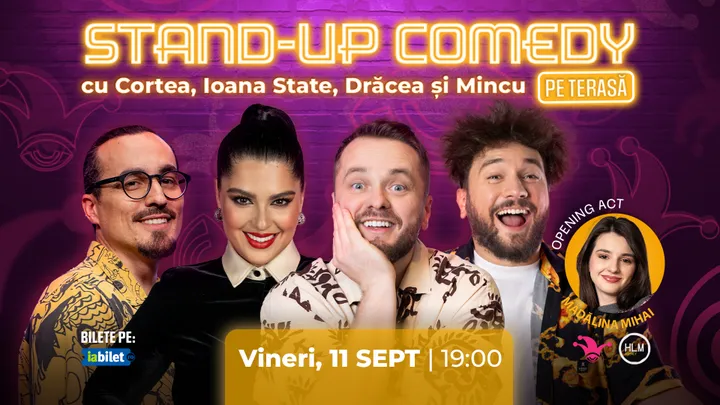 The Fool Terasa: Stand-up comedy cu Cortea, Ioana State, Mincu și Drăcea