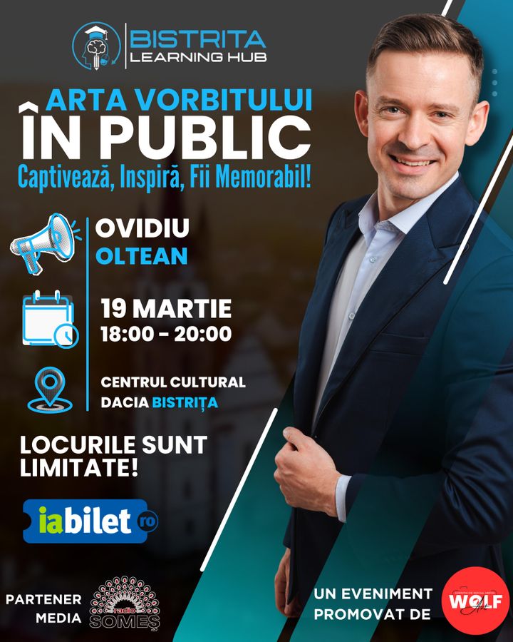 Bistrita: Arta vorbitului in public - Captiveaza, Inspira, Fii Memorabil!