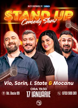 Stand-up Comedy cu Vio, Sorin Pârcălab, Ioana State & Mocanu la Club 99