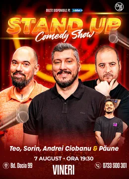 Stand-up Comedy cu Teo, Sorin Pârcălab, Andrei Ciobanu - Florentin Păune la Club 99