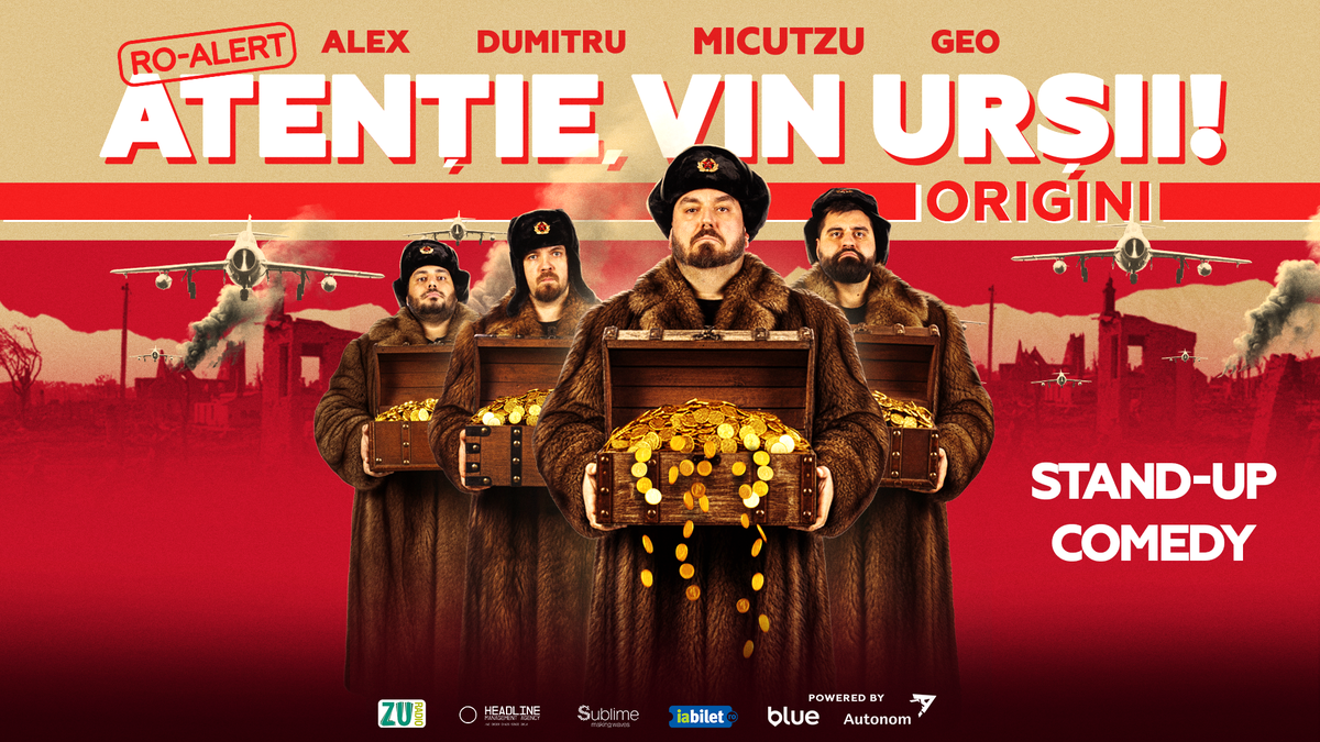 Stand-up Comedy cu Micutzu, Geo Adrian si George Dumitru - “Atentie, vin ursii!” - ORA 18:00