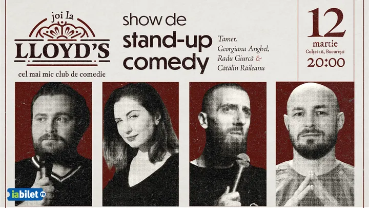 Lloyd's: Stand-up comedy cu Tamer, Georgiana Anghel, Radu Giurcă și Cătălin Răileanu