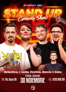 Stand-up Comedy cu Natanticu, Ioana Luiza, Tudor Costina, Banciu - Duku la Club 99