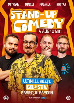 Brașov: Stand Up Comedy Show cu Mincu, Mitran, Bogdan Mălăele & Dan Birtaș