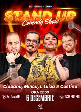 Stand-up Comedy cu Andrei Ciobanu, Mincu, Ioana Luiza & Tudor Costina la Club 99