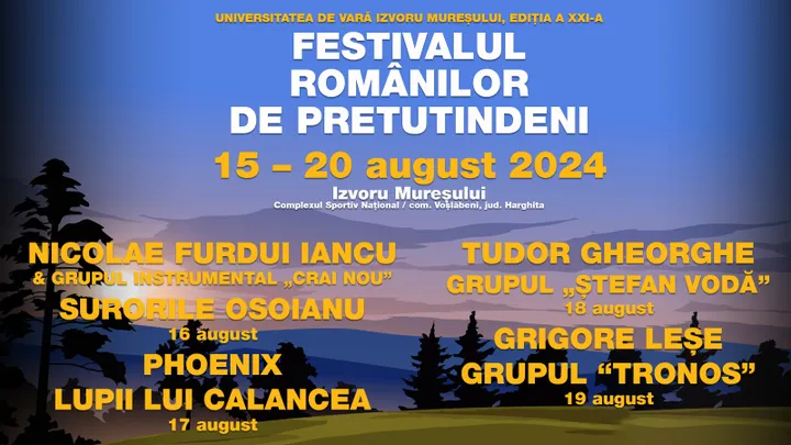 Universitatea de Vară, Izvoru Mureșului, a XXI-a ediție - Festivalul Românilor de Pretutindeni 2024
