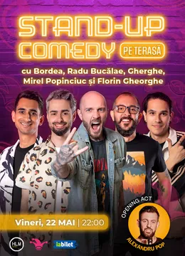 The Fool Terasa: Stand-up comedy cu Bordea, Bucălae, Gherghe, Mirel Popinciuc și Florin Gheorghe