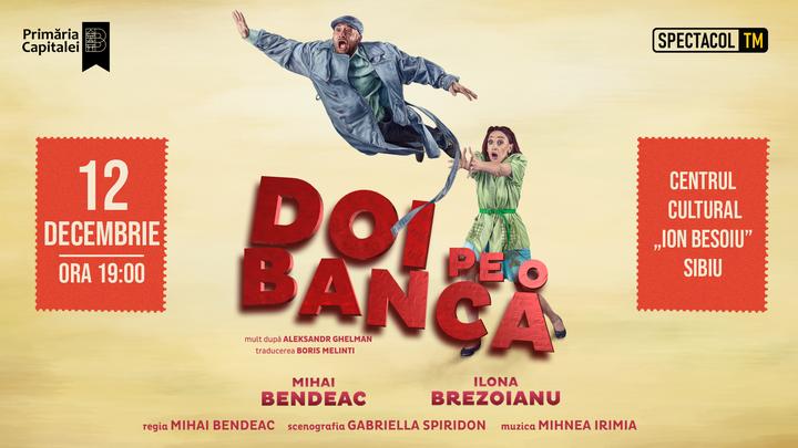 PREMIERĂ: Sibiu: Doi pe o bancă // Mihai Bendeac, Ilona Brezoianu