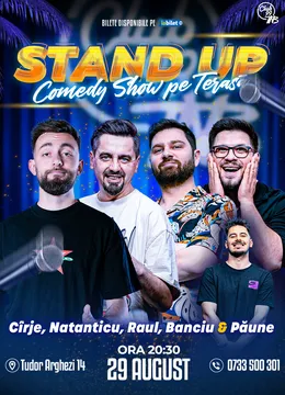 Stand Up Comedy cu Cîrje, Natanticu, Raul Gheba, Banciu - Florentin Păune la Terasa TNB