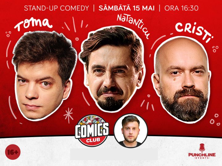Stand-up cu Cristi, Toma și Natanticu la ComicsClub! Show 1