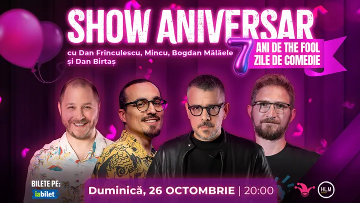 The Fool: SHOW ANIVERSAR cu Frînculescu, Mincu, Bogdan Mălăele și Dan Birtaș
