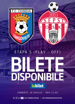 FC Chindia Targoviste - Sepsi OSK Sfântu Gheorghe