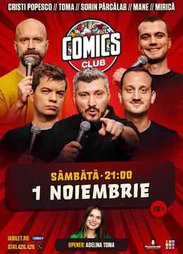 Stand-up cu Cristi Popesco, Sorin, Toma, Mane Voicu și Mirică  la Comics Club!