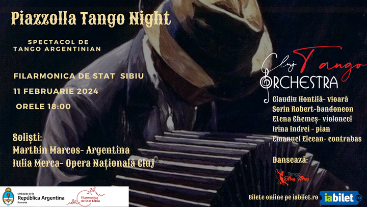 Sibiu: Piazzolla Tango Night (Spectacol de Tango Argentinian)