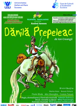 Suceava: Teatru pentru copii „Dănilă Prepeleac” | ora 16:30