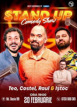 Stand-up Comedy cu Teo, Raul Gheba, Costel - Petrică Iștoc la Club 99