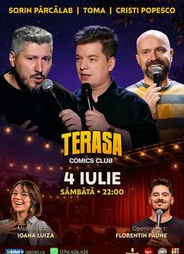 Stand-up cu Cristi Popesco, Toma, Sorin și Ioana Luiza pe Terasa ComicsClub!