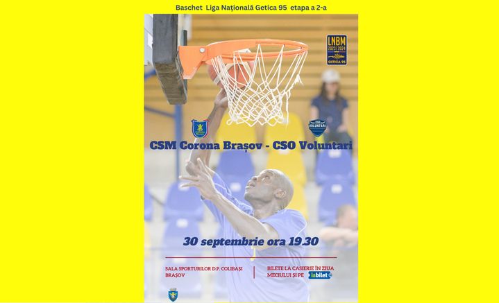 Brasov:  Meci baschet Corona Brașov - CSO Voluntari