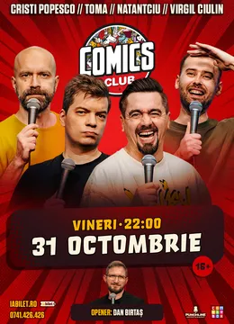 Stand-up cu Cristi Popesco, Toma, Natanticu și Virgil la ComicsClub!
