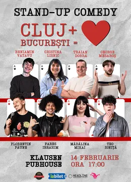 Cluj-Napoca: Stand-up Comedy Maraton cu Mădălina Mihai, Teo Ioniță, Florentin Păune, George Mesaroș, Beniamin Vătafu, Cristina Lisnic, Fares și Traian Dobra