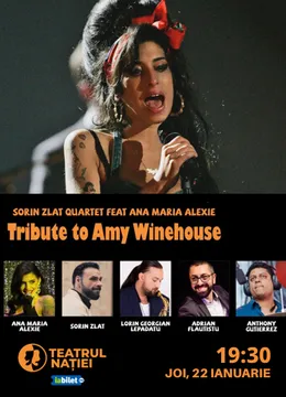 Ploiesti: Sorin Zlat Quartet feat Ana Maria Alexie: „Back to Black - Tribute to Amy Winehouse”