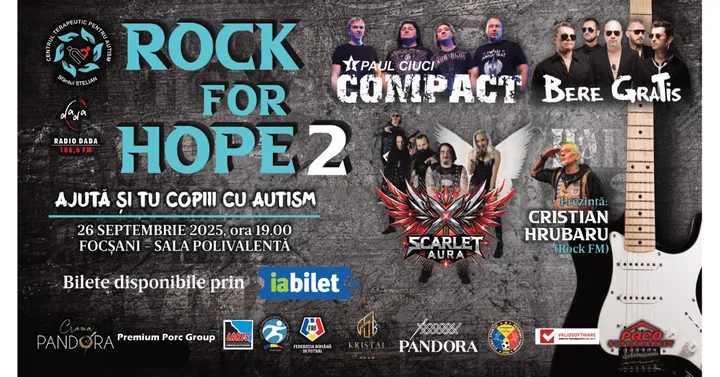Focsani: Rock for Hope - Ajută și Tu Copiii cu Autism