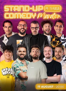 The Fool: Stand-up Comedy Maraton pe terasă cu: Frînculescu, Gherghe, Drăcea, Cîrje, Popinciuc, Dobrotă, Florin, George Dumitru, Gabriel Dumitriu și Teo Ioniță