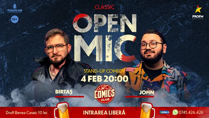 Stand-up Comedy OpenMic la ComicsClub!