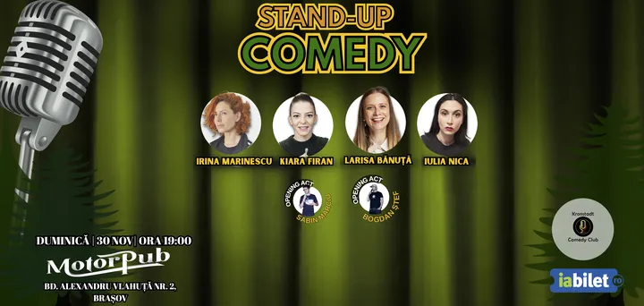Brasov: Stand-Up Comedy cu Marinescu, Firan, Nica, Bănuță