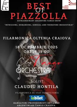 Craiova: Best of Piazzolla - Spectacol de tango argentinian-Cluj Tango Orchestra