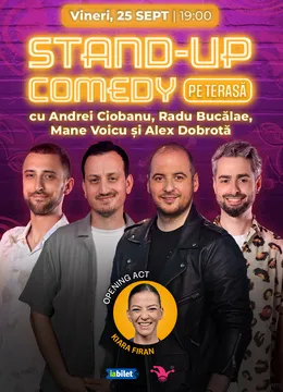 The Fool Terasa: Stand-up comedy cu Alex Dobrota, Bucălae, Mane Voicu și Andrei Ciobanu
