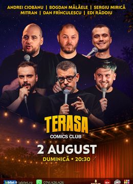Stand-up cu Ciobanu, Mălăele, Frînculescu, Mirică, Mitran și Edi pe Terasa ComicsClub!