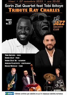 Galati: Concert Sorin Zlat Quartet feat Tobi Ibitoye - " Tribute Ray Charles "