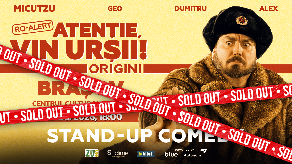 Brasov: Stand-up Comedy cu Micutzu, Geo Adrian si George Dumitru - “Atentie, vin ursii!” - LUNI - ORA 18:00