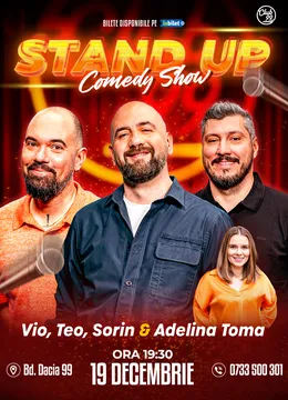 Stand-up Comedy cu Vio, Teo, Sorin Pârcălab - Adelina Toma la Club 99